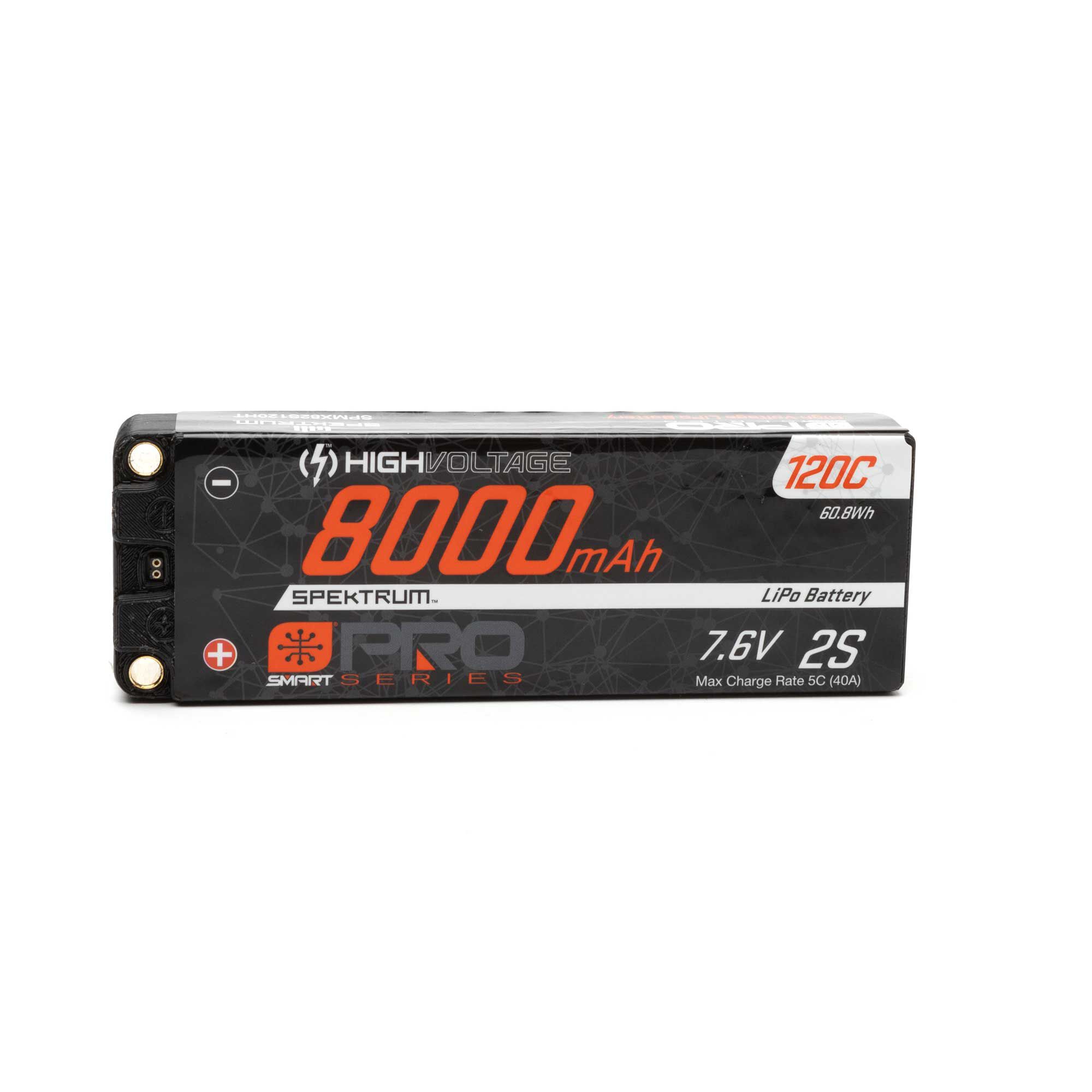 Spektrum 7.6V 8000mAh 2S 120C Smart Pro Race Hardcase LiHV Battery