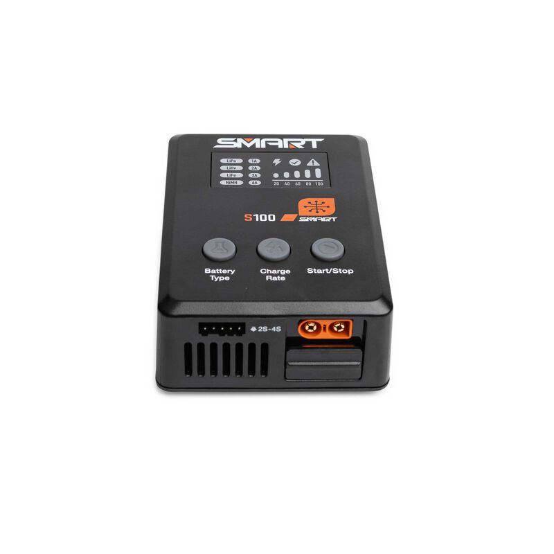 spektrum 2s usb c lipo battery charger Smart Powerstage Surface Bundle: 810mAh 2S 50C LiPo Battery (IC2) / S100  Charger / 65W Power Supply / Adapter