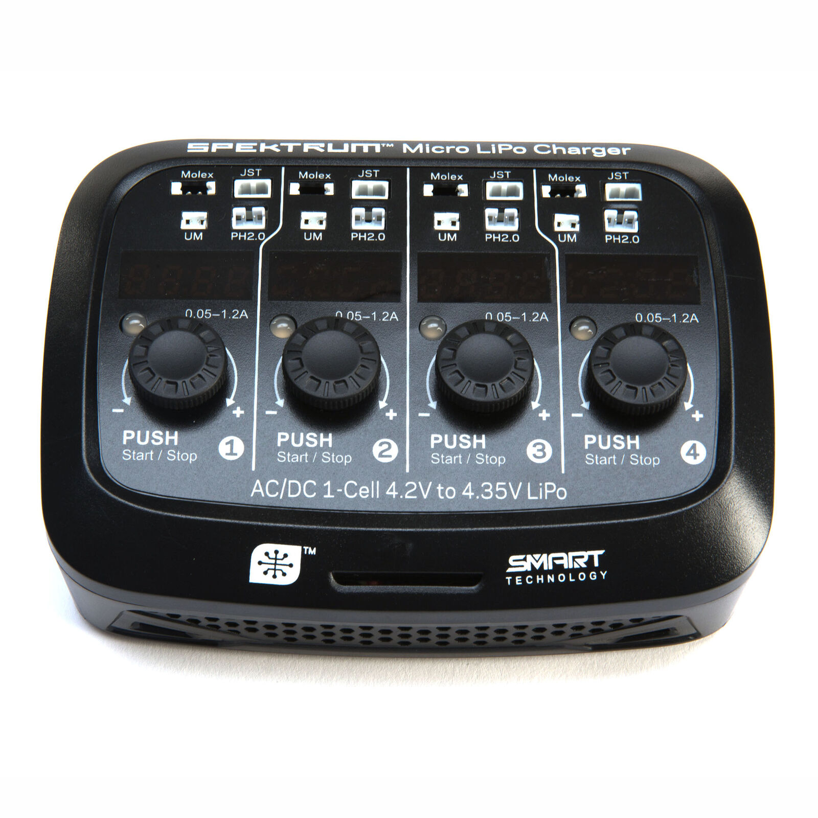 Spektrum S44 Micro 4-port AC/DC 1S LiPo Charger | Spektrum