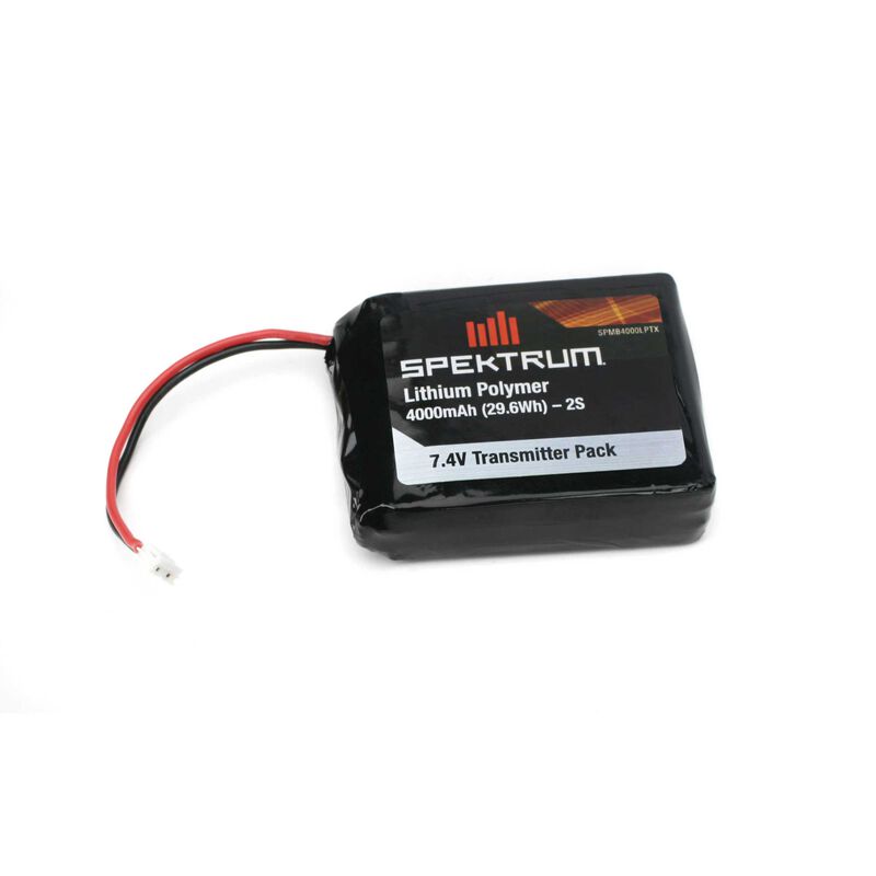 uitvoeren Haringen ondernemen 7.4V 4000mAh 2S LiPo Transmitter Battery | Spektrum