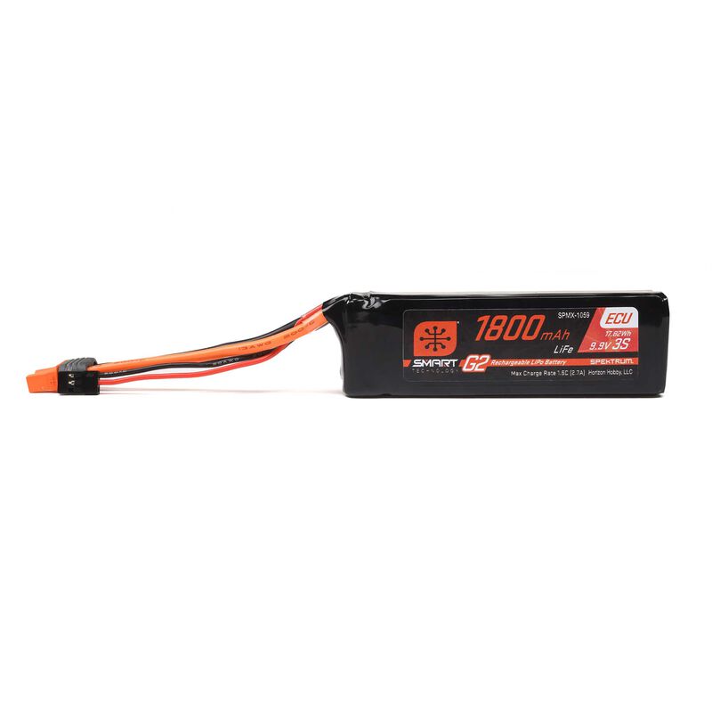 Spektrum - Batterie Lipo 1800mAh 4S 14.8V Smart G2 - 50C - IC3 - SPMX184S50 Spektrum - Batterie Lipo 1800mAh 4S 14.8V Smart G2 - 50C - IC3 - SPMX184S50