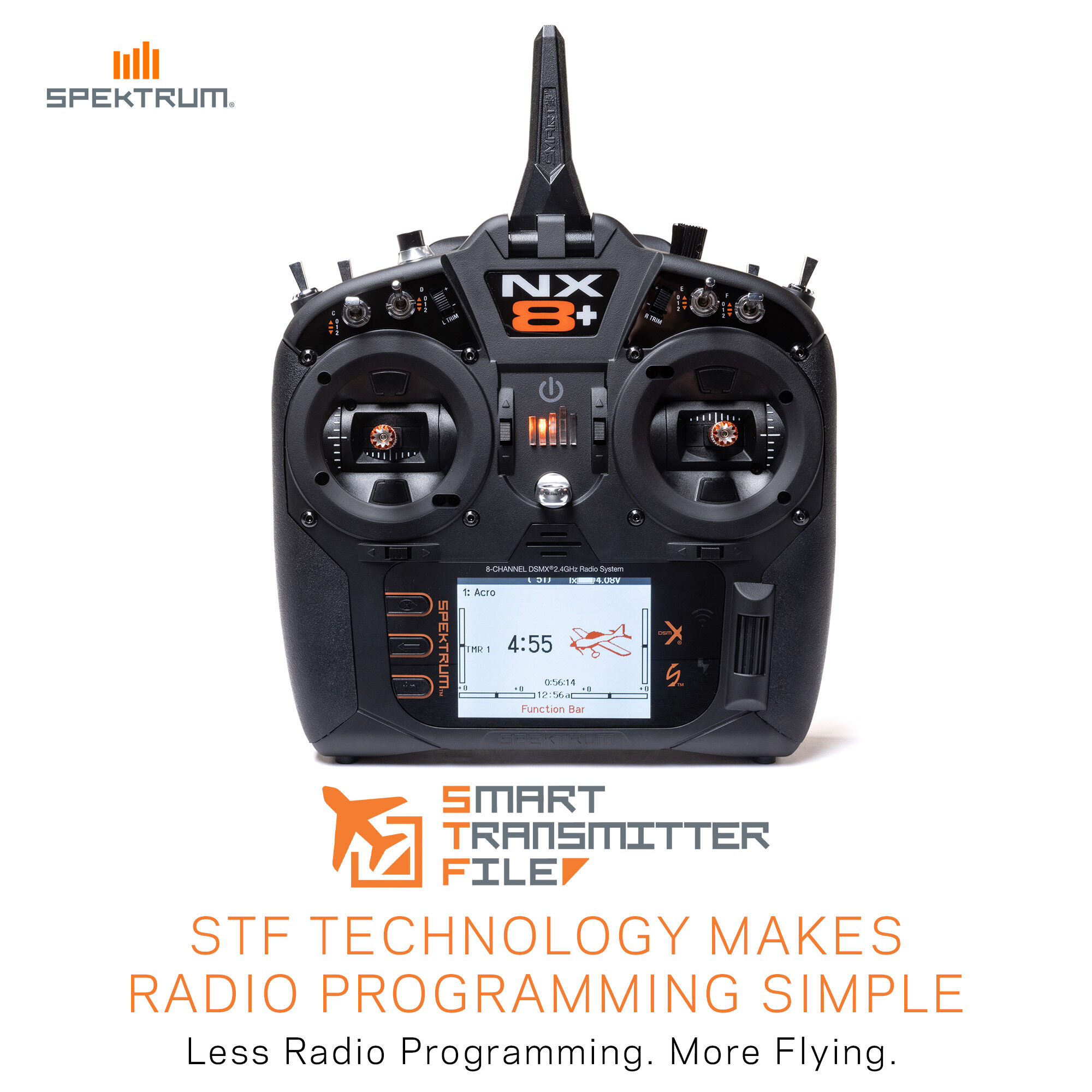 NX8+ 20-Channel DSMX Transmitter Only | Spektrum