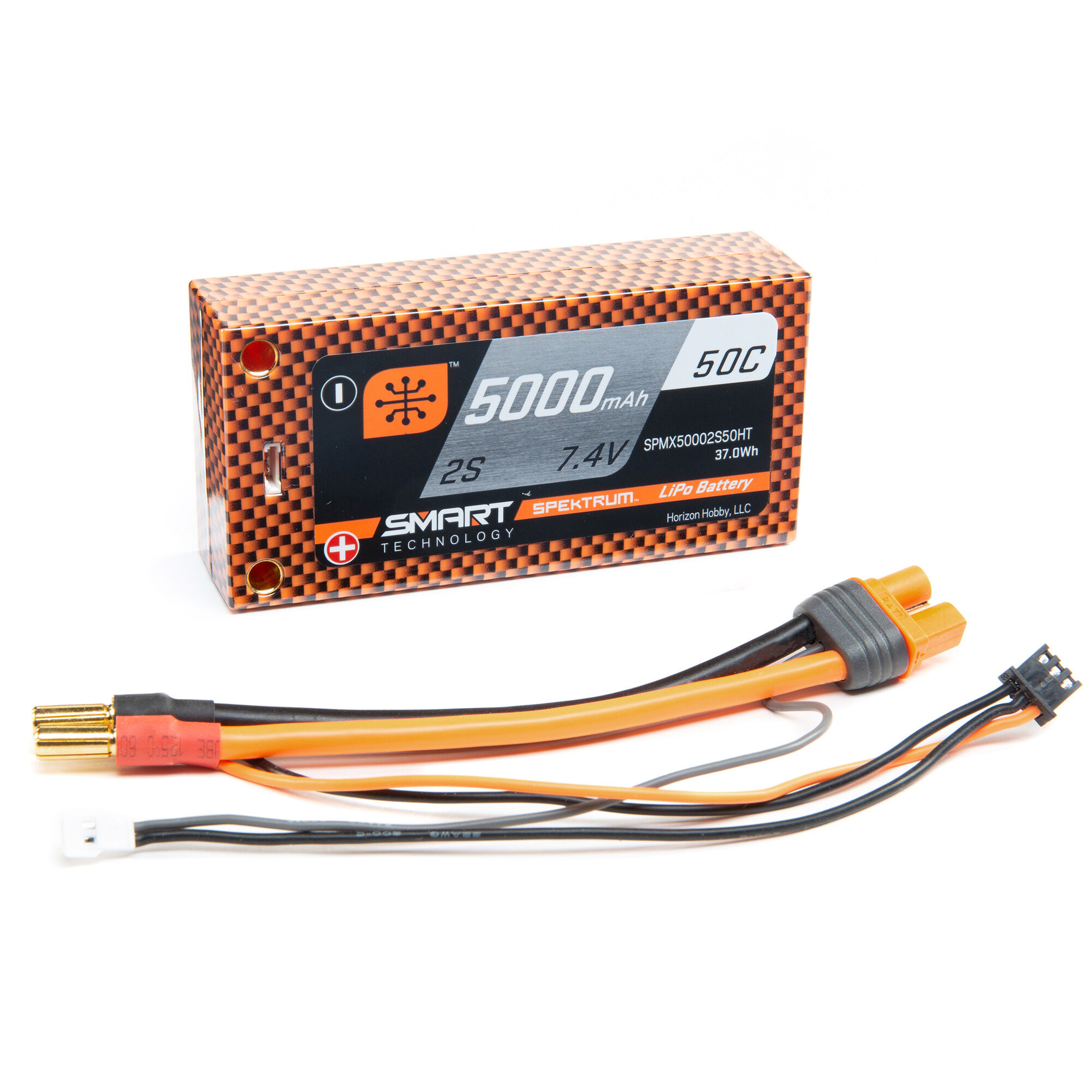 Spektrum Accessories 7.4V 5000mAh 2S 50C Smart Race Shorty