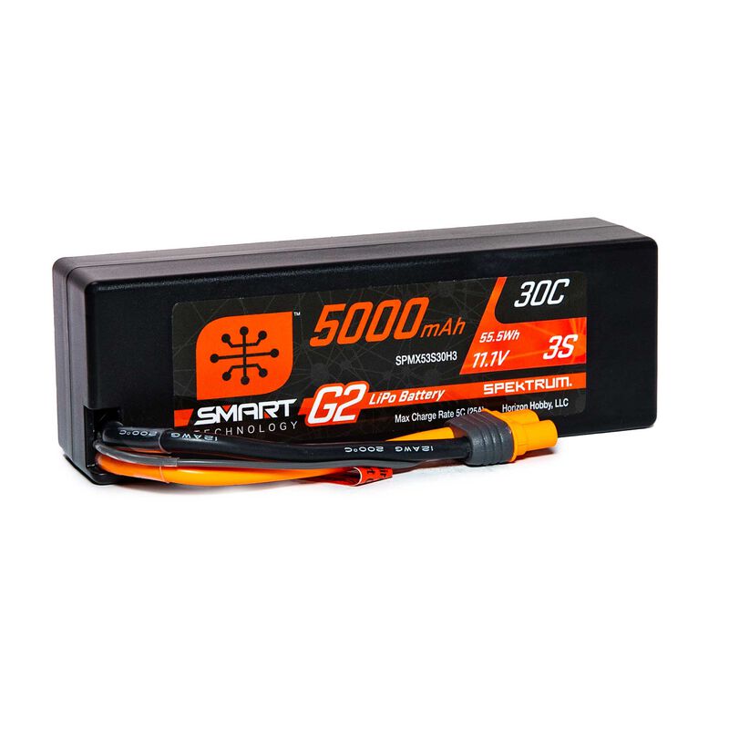 11.1V 5000mAh 3S 30C Smart G2 Hardcase LiPo Battery: IC3