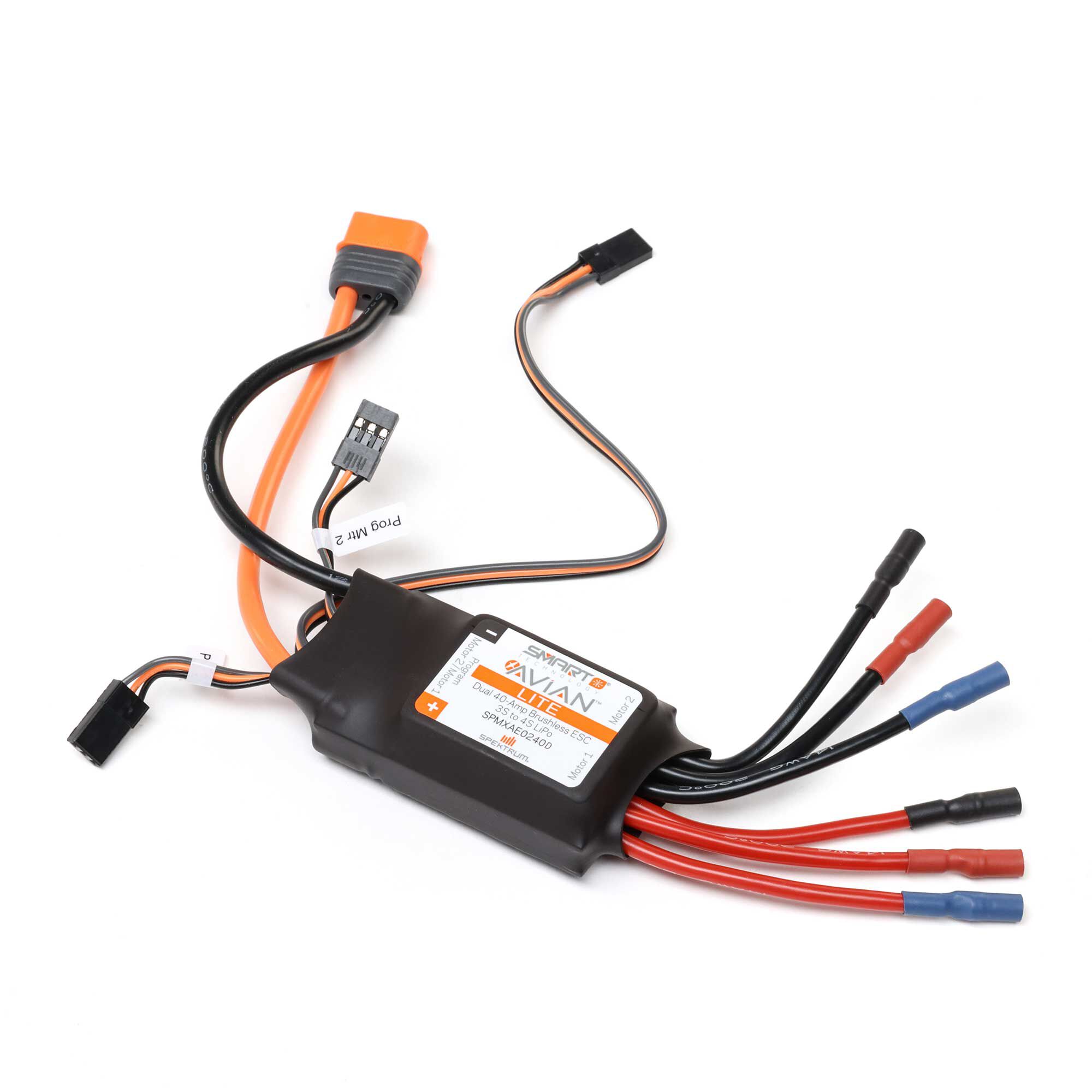 Spektrum Accessories ESC: Avian 40-Amp Dual, 3S-4S Ver. D: IC3
