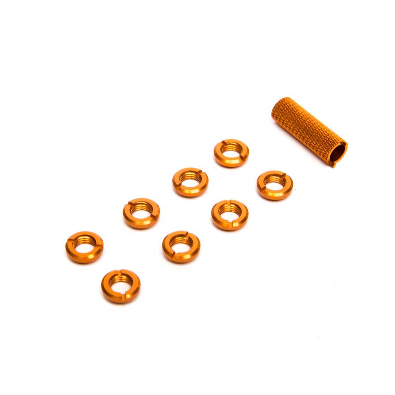 Radio Orange Switch Nuts (8) & Wrench
