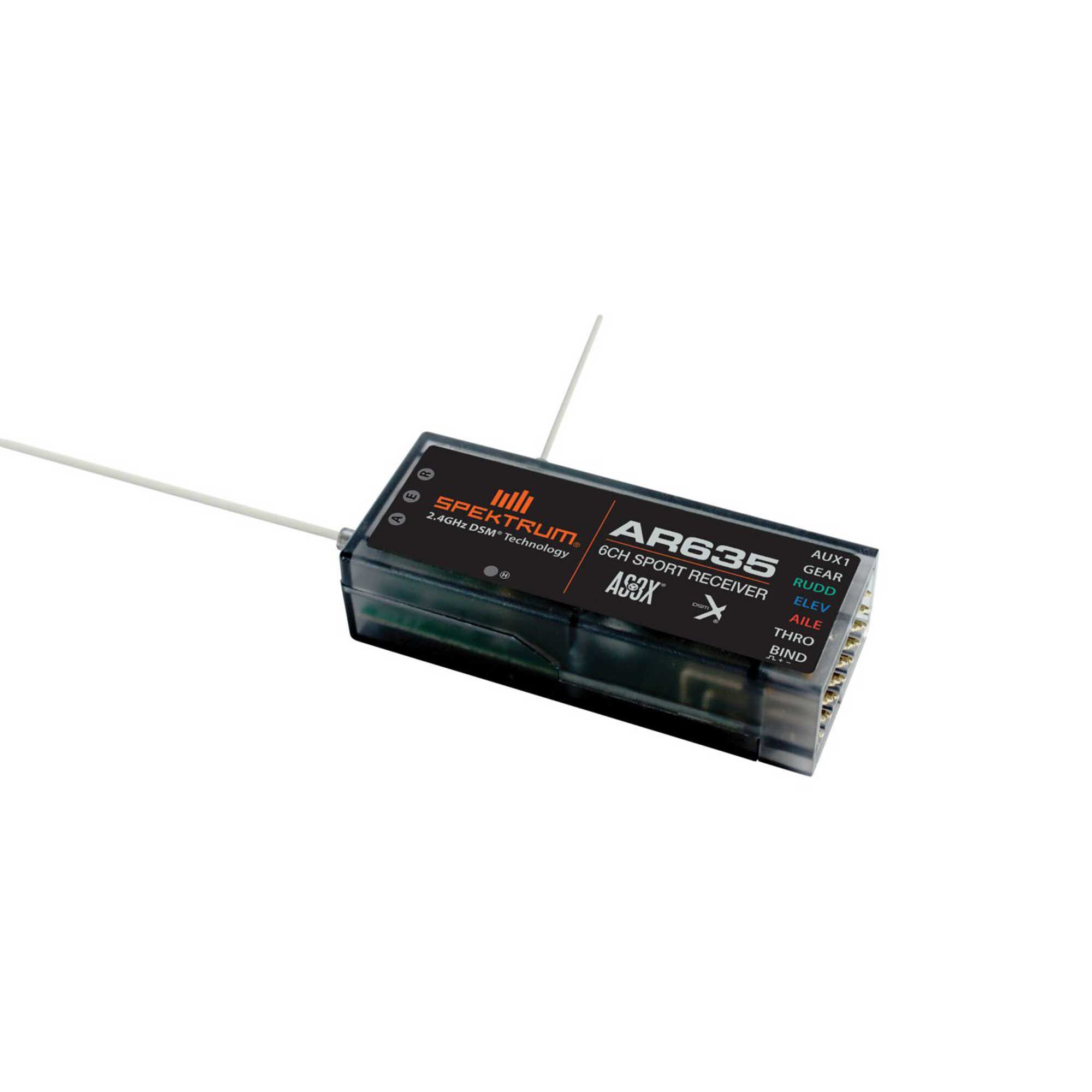 Spektrum AR635 6-Channel AS3X Sport Receiver | Spektrum