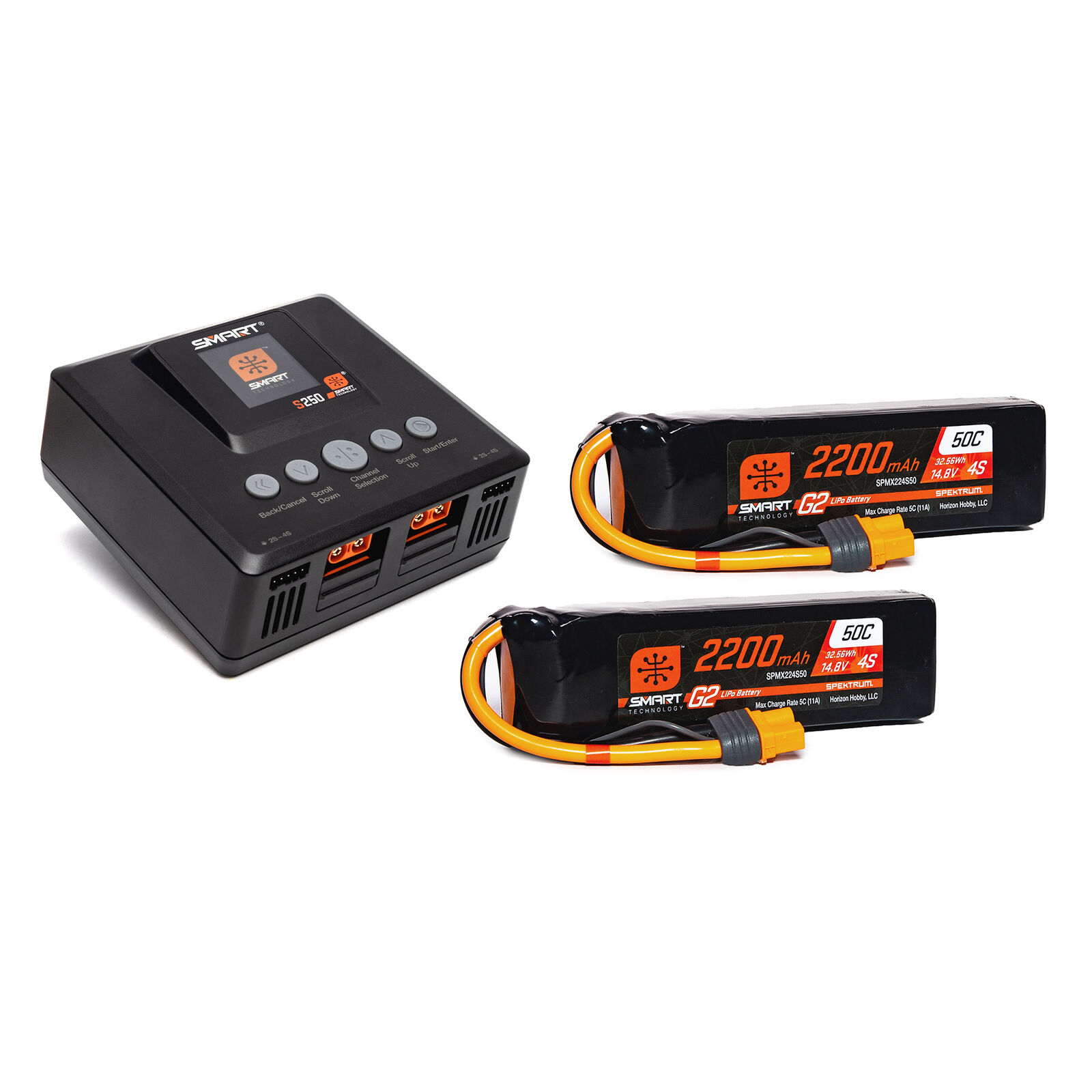 Smart Powerstage Air Bundle: G2 2200mAh 4S 50C LiPo IC3 & S250 Charger (2) 