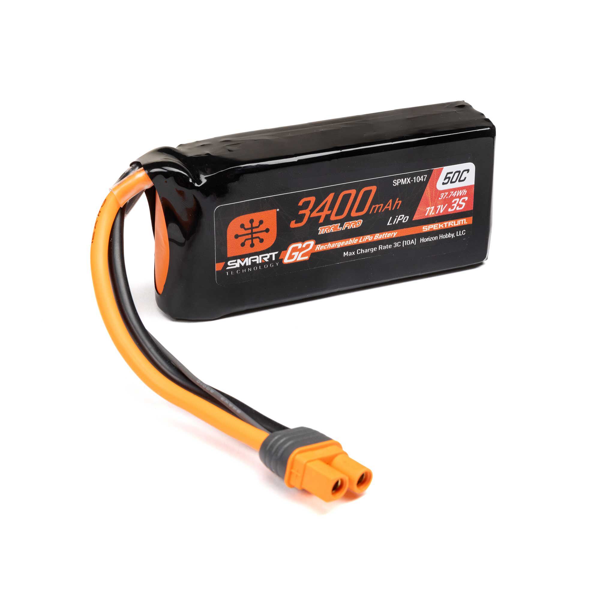Spektrum Accessories 11.1V 3400mAh 3S 50C Smart G2 Trail Pro LiPo