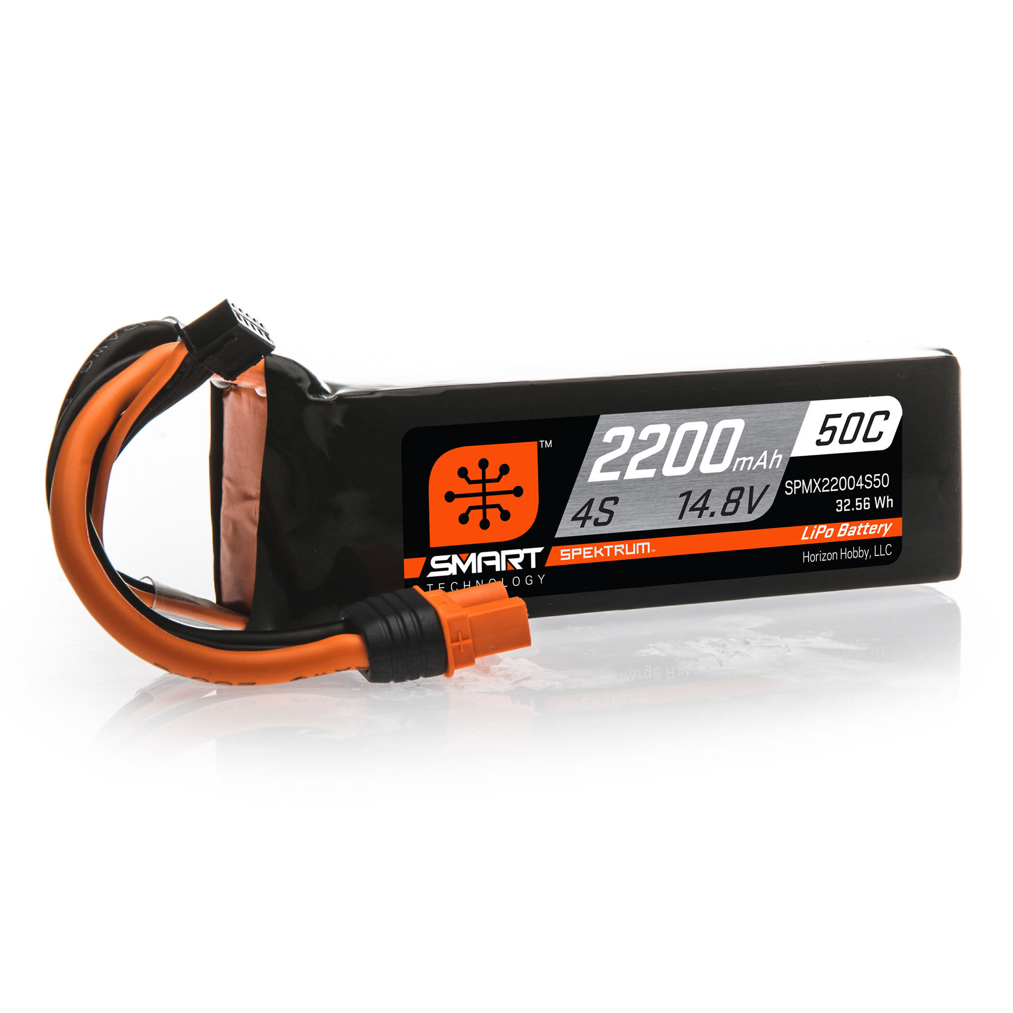 14.8V 2200mAh 4S 50C Smart LiPo Battery: IC3 | Spektrum