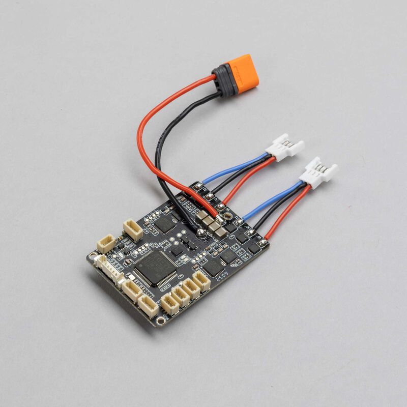 Spektrum Receiver/15-amp Dual ESC Flight Controller with Thrust Reverse: Micro Boeing 787 Dreamliner Twin 30mm EDF