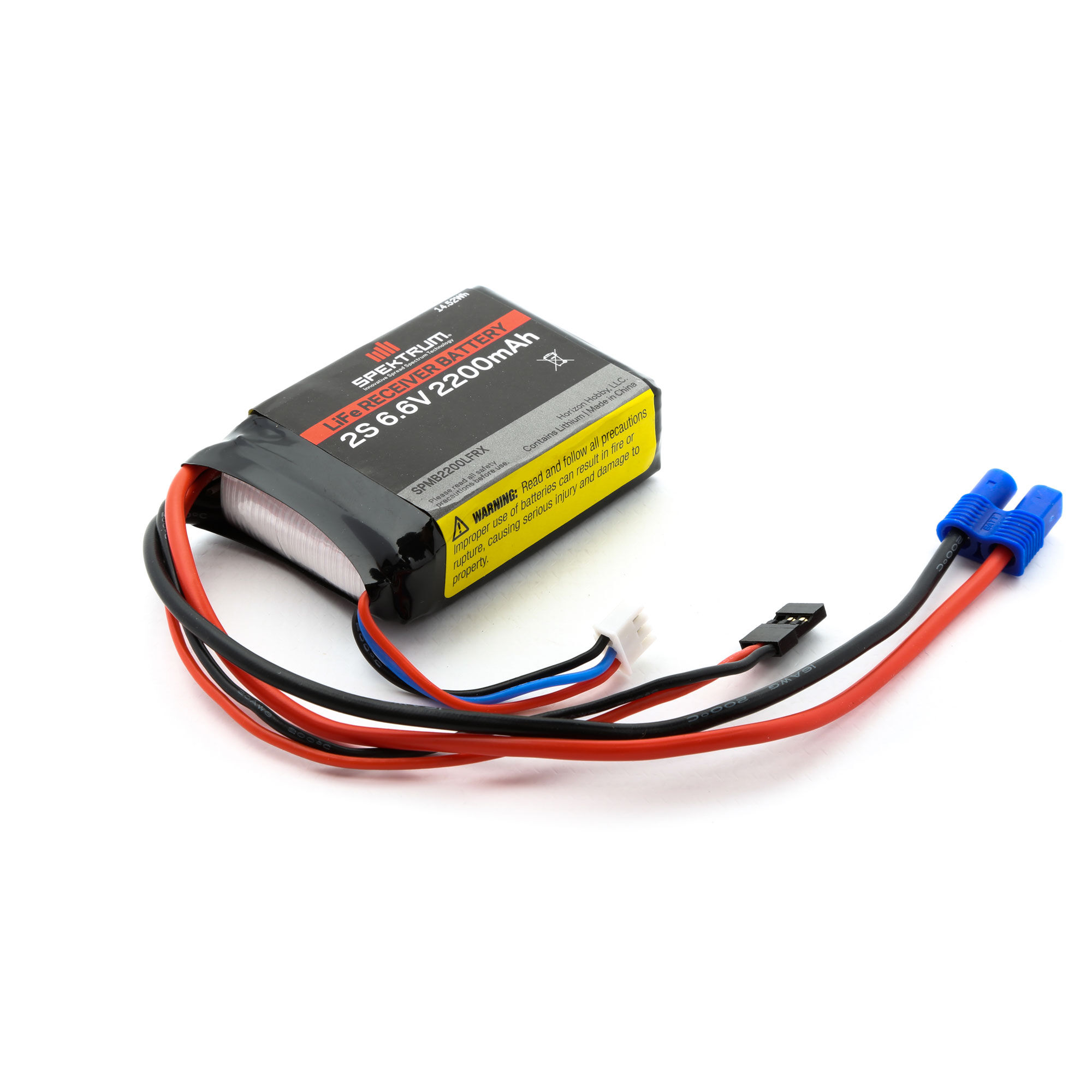 Spektrum 6.6V 2200mAh 2S LiFe Receiver Battery: Universal Receiver