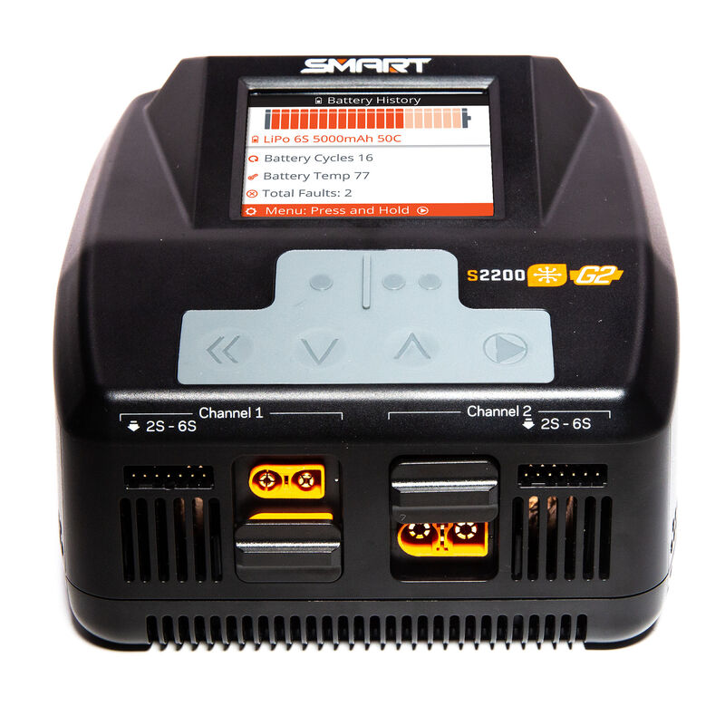 spektrum smart g2 2s lipo usb c battery charger Spektrum Accessories S2200 G2 AC 2x200W Smart Battery Charger