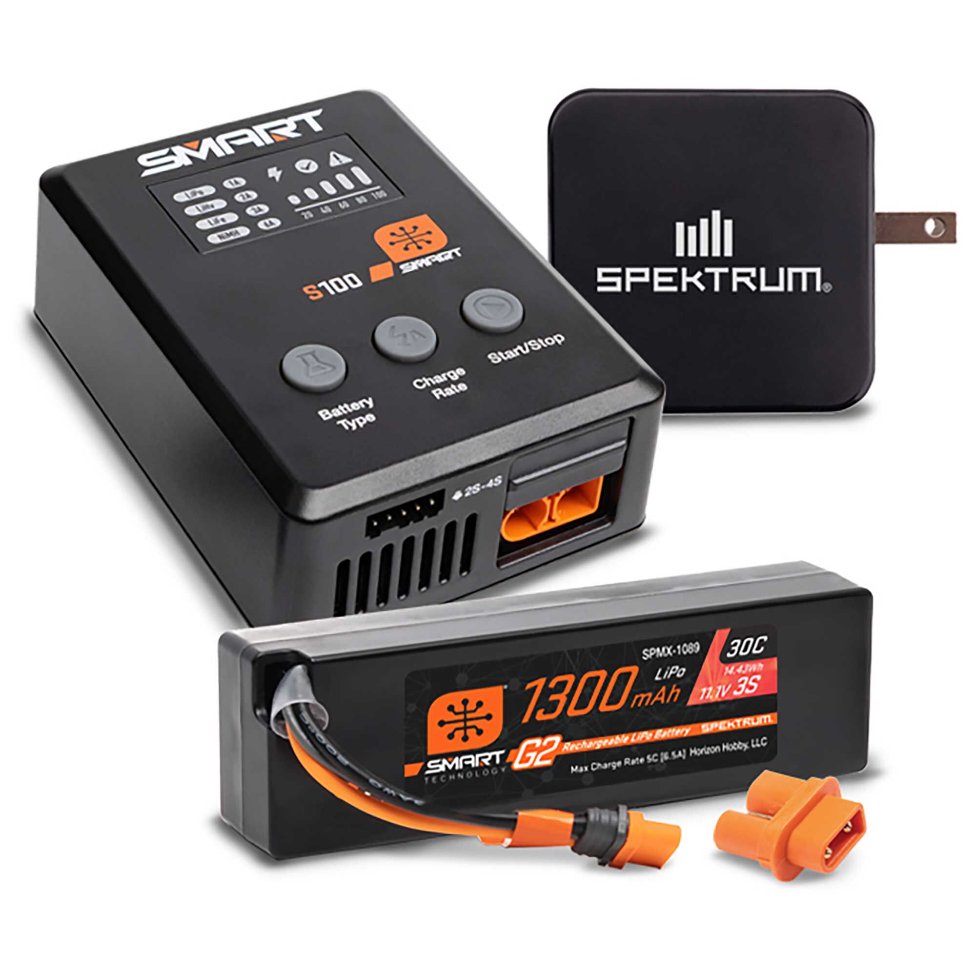 Spektrum Accessories Smart Powerstage Bundle: 1300mAh 3S 30C LiPo