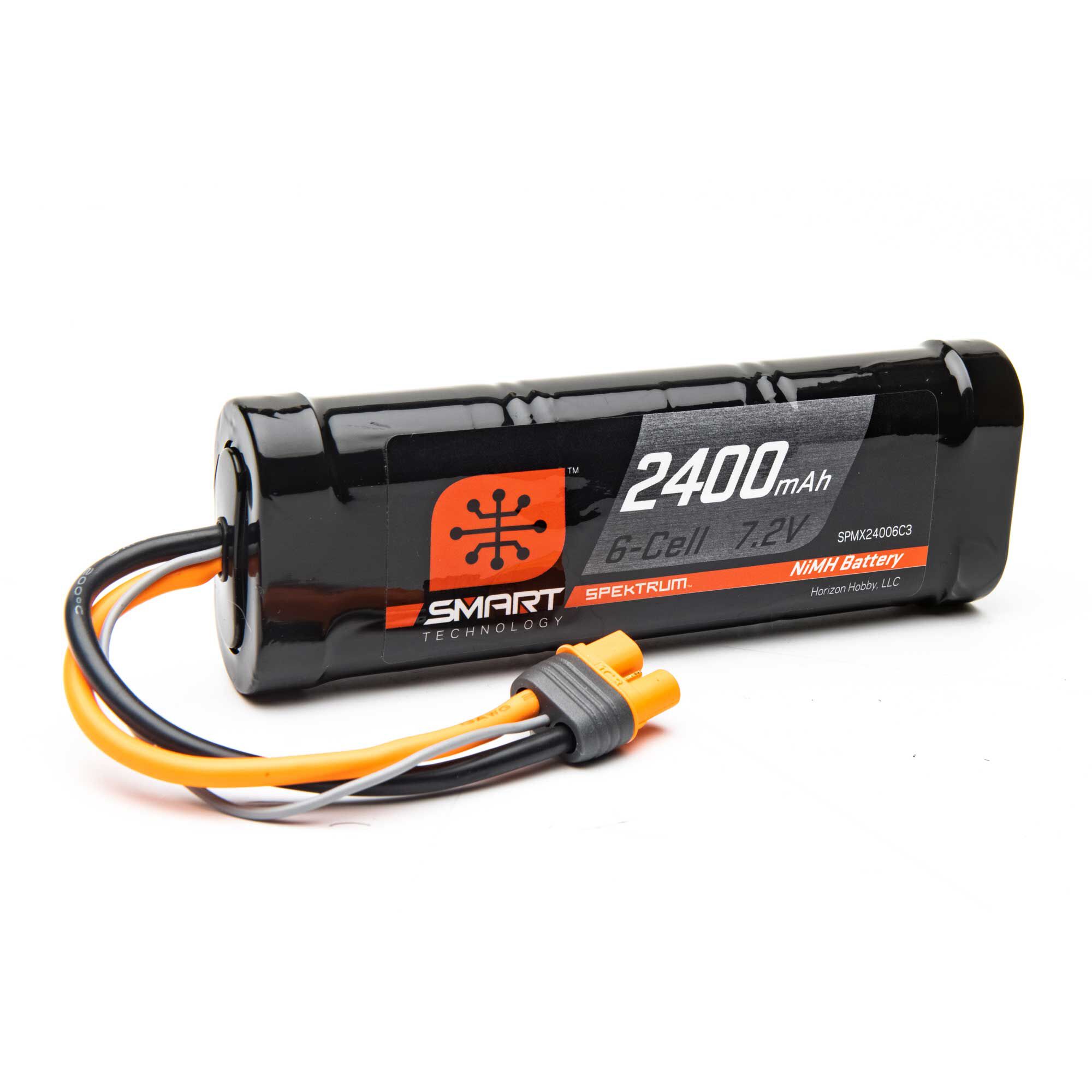2400mAh 6-Cell 7.2V Smart NiMH Battery IC3 | Spektrum