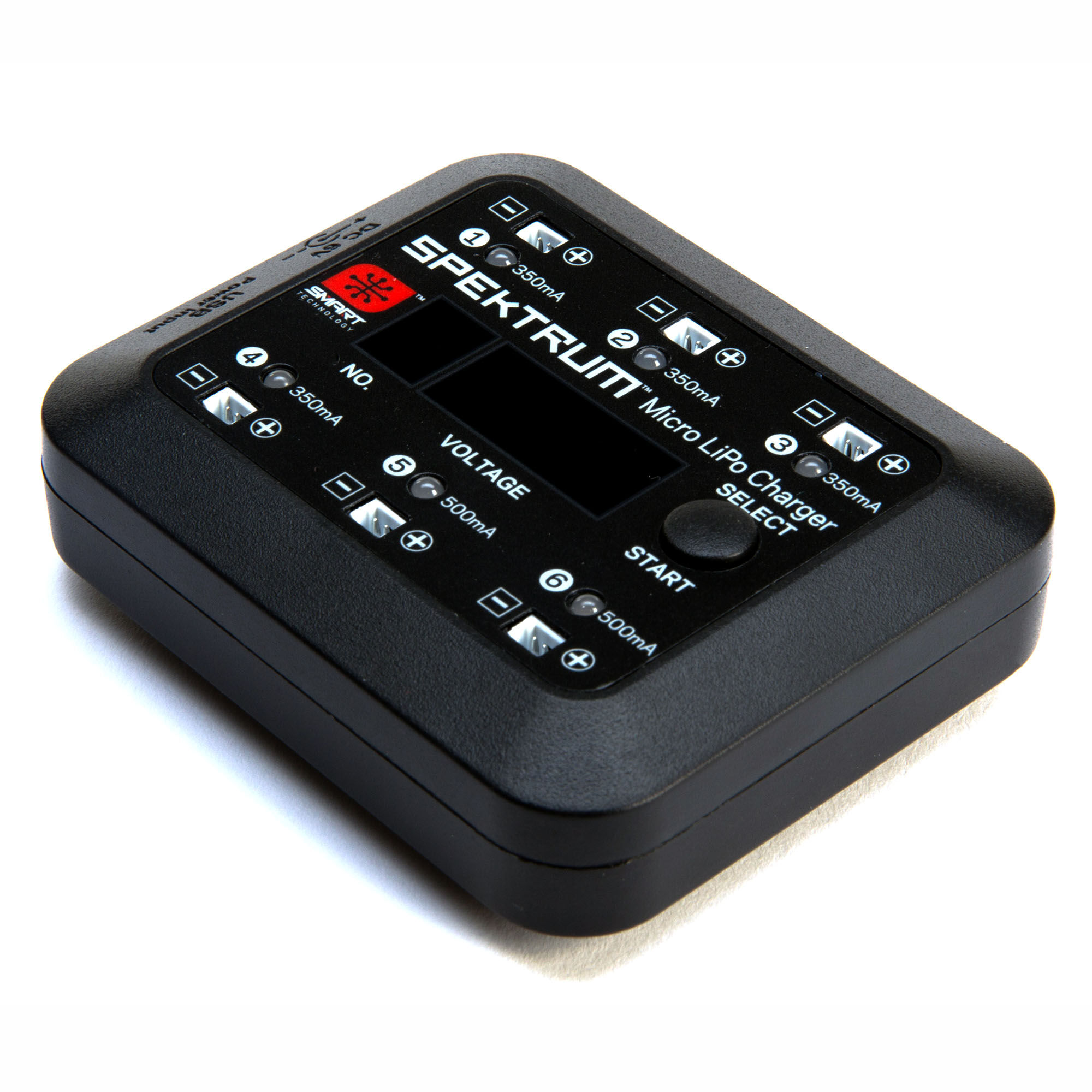 Spektrum S63 Micro 6-port DC/USB 1S LiPo Charger | Spektrum
