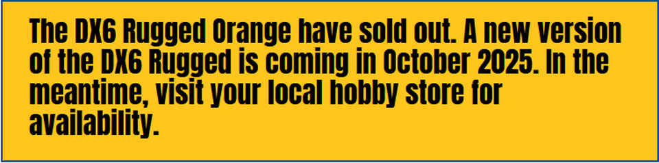 Spektrum DX6 Rugged 6-Channel DSMR Transmitter Only, Orange