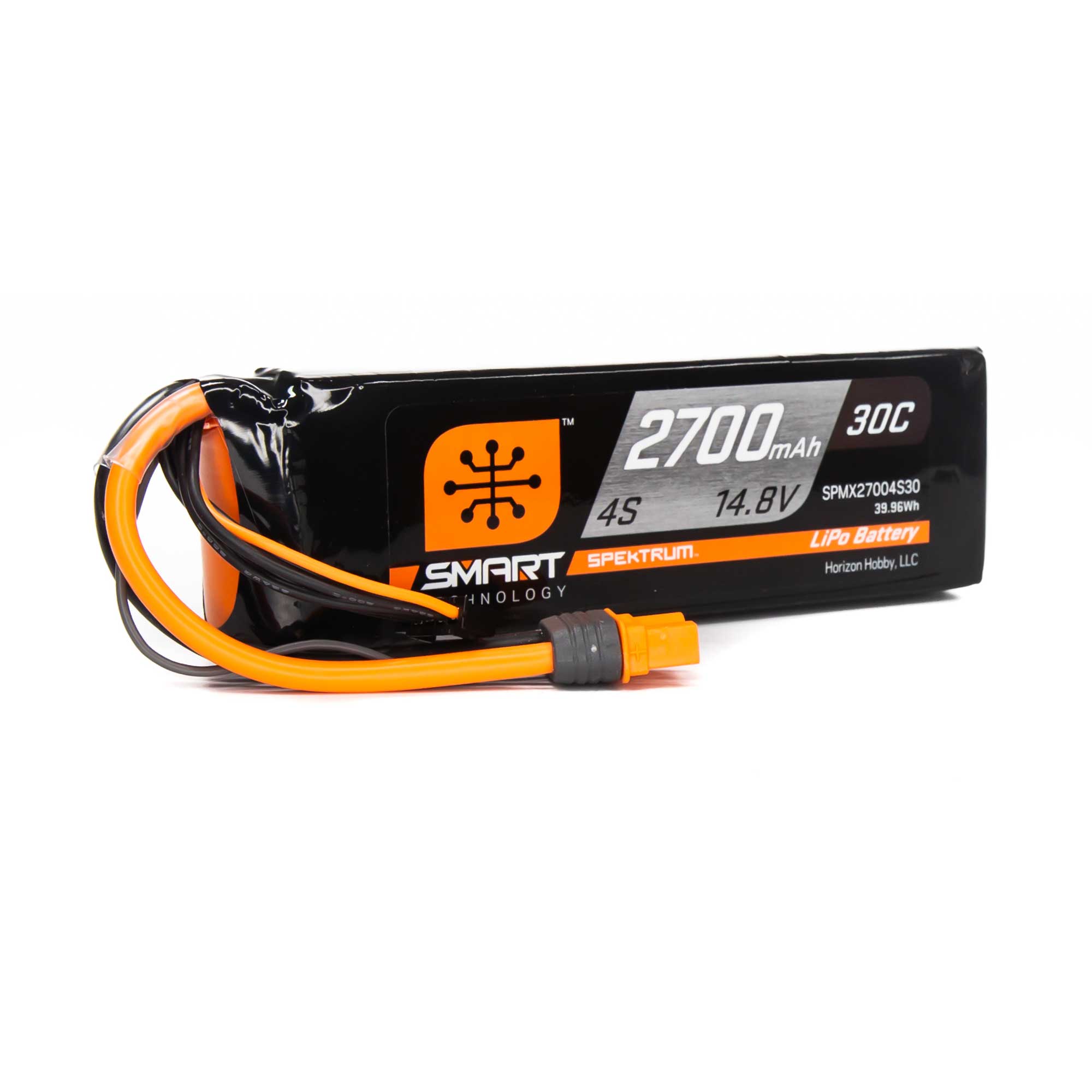 14.8V 2700mAh 4S 30C Smart LiPo Battery: IC3 | Spektrum