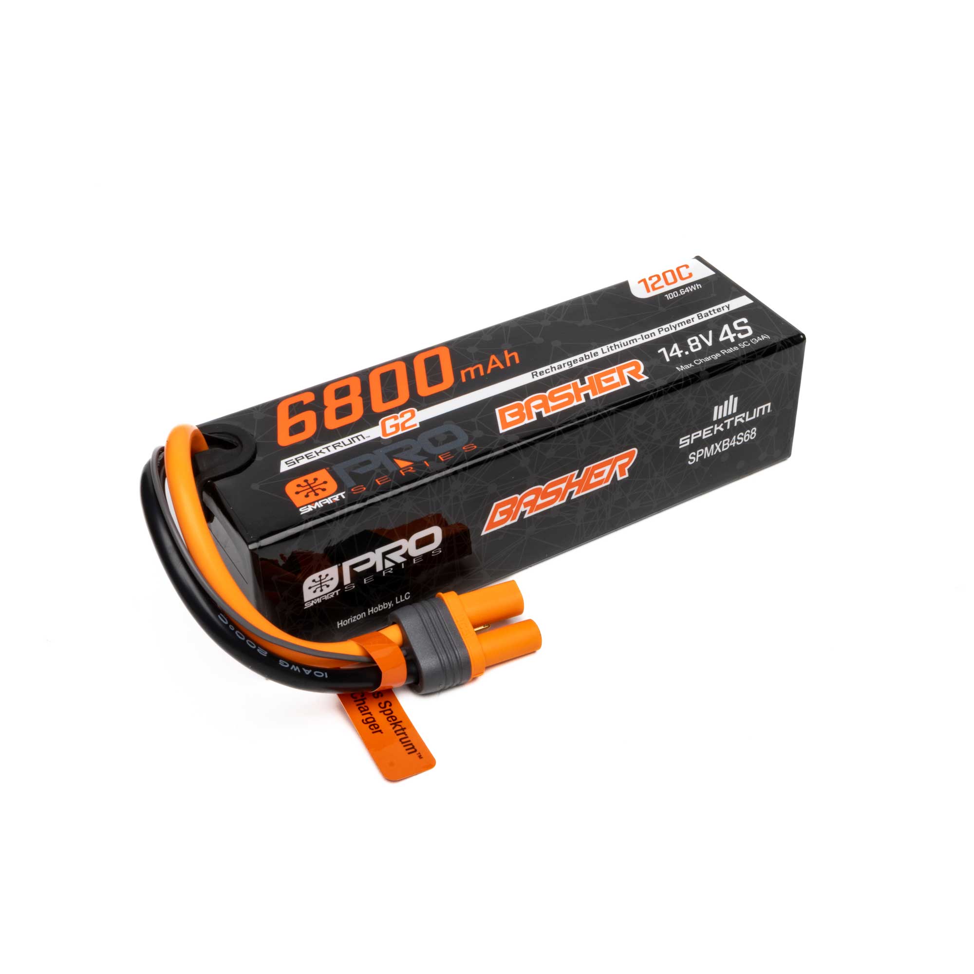 14.8V 6800mAh 4S 120C Smart G2 Pro Basher LiPo Battery: IC5 | Spektrum