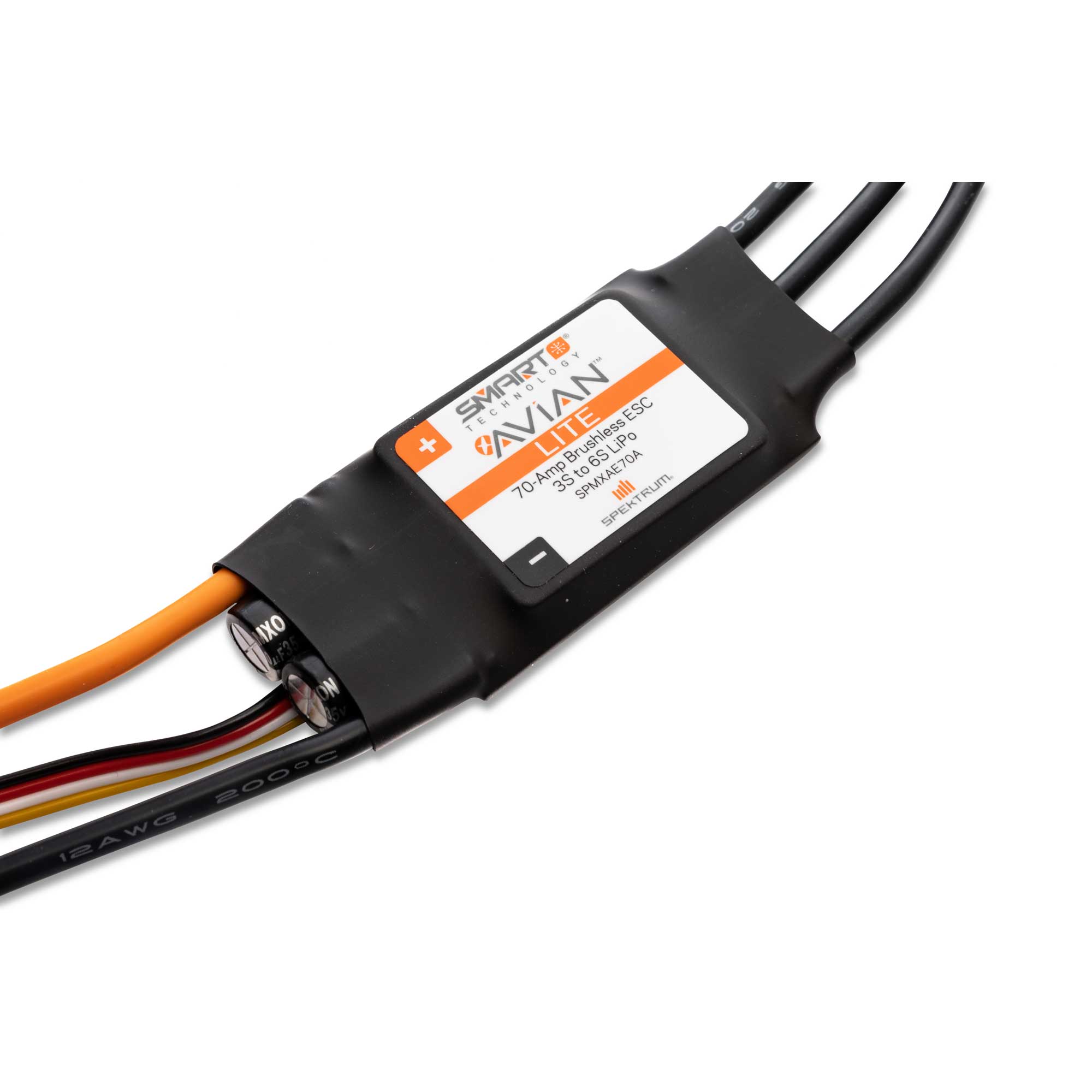 Spektrum Smart Avian 85A Smart Lite ESC – 3S-6S IC5 – SPMXAE85C – Contrôleur Brushless Pour RC – Avion/Hélico – Technologie SMART