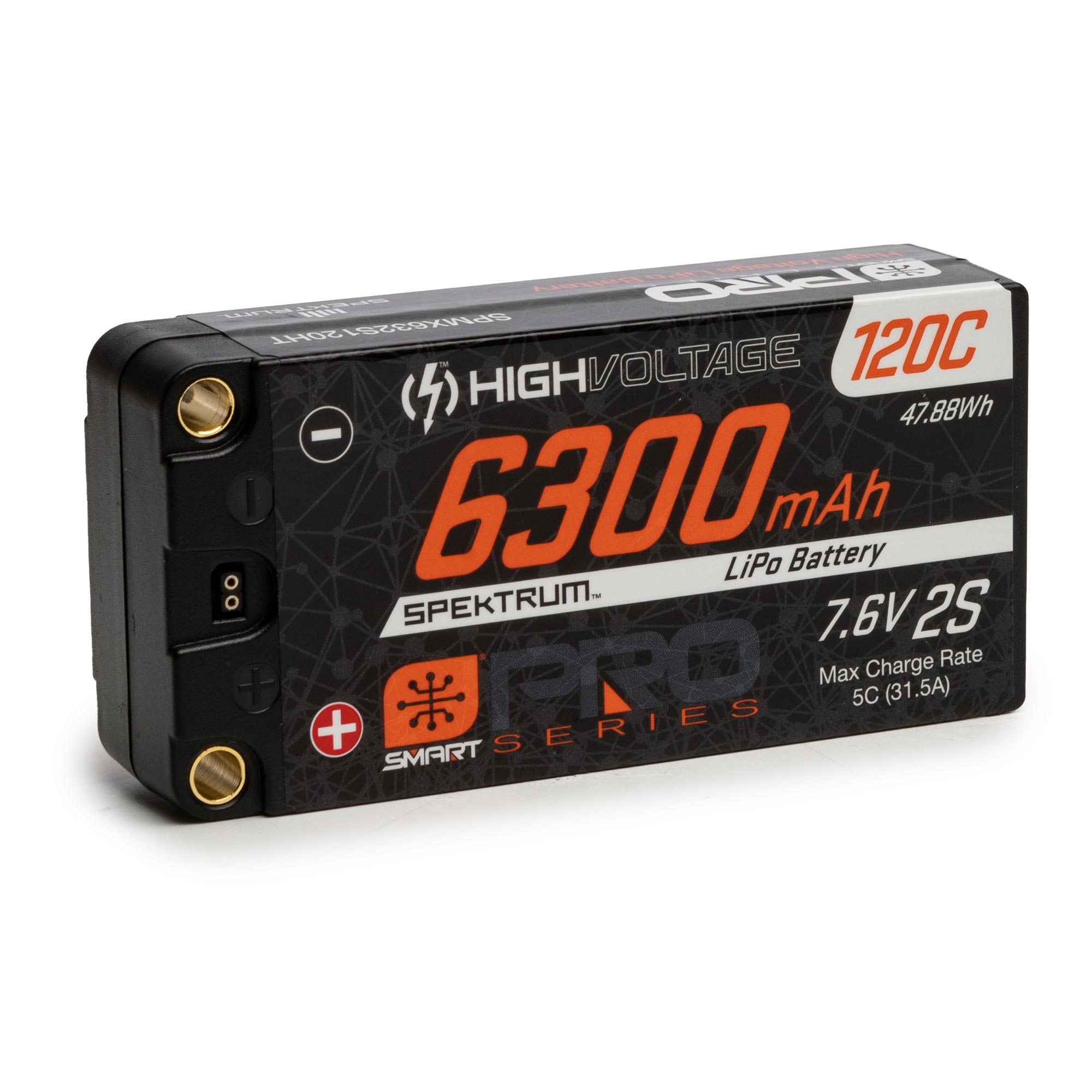 Spektrum Accessories 7.6V 6300mAh 2S 120C Smart Pro Race Shorty